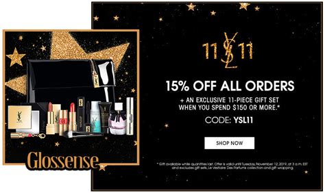 ysl 15 off first order|yslbeautyus coupon.